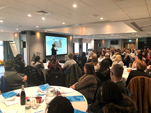 Therese Hoyle speaking to teachers